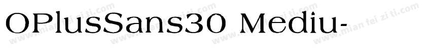 OPlusSans30 Mediu字体转换